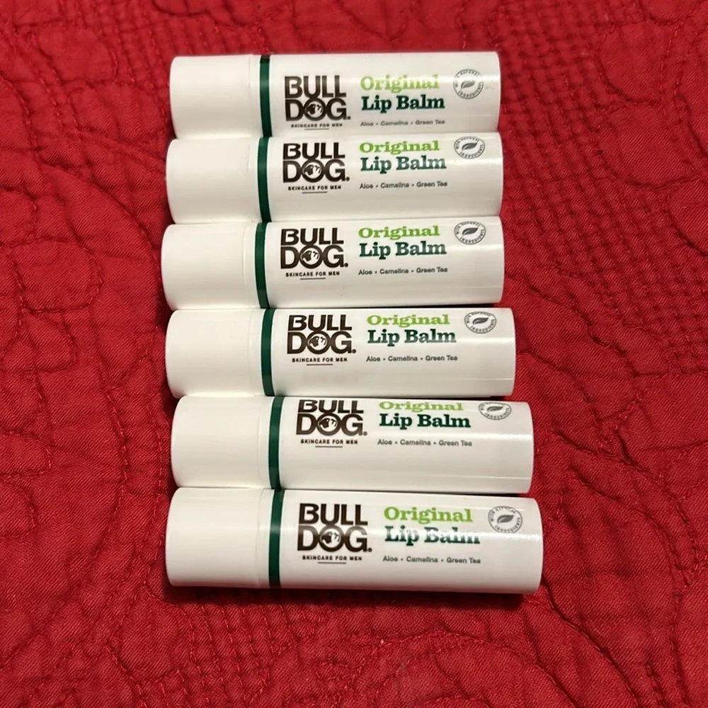 6 pack of bulldog original lip balm